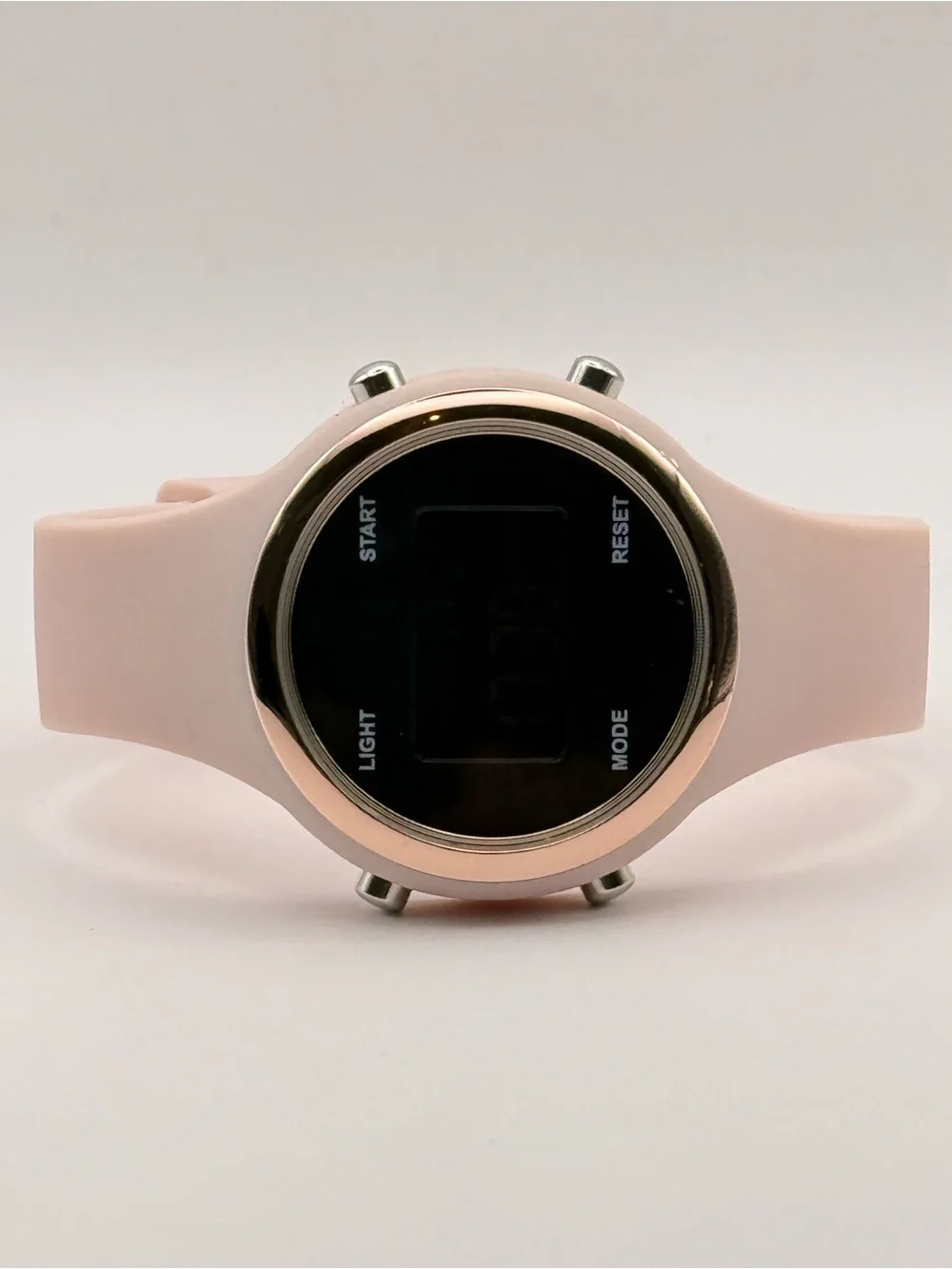 Time and Tru Women's Pink Silicone Digital Watch (New Battery)